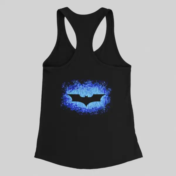 Bat Tank Top, Bat Sign Black Tank Top - Image 2
