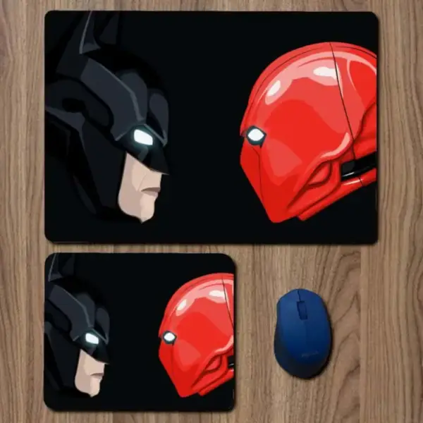 Batman and Red Hood Mouse Pad, Batman and Red Hood Large Mousepad for Gamers