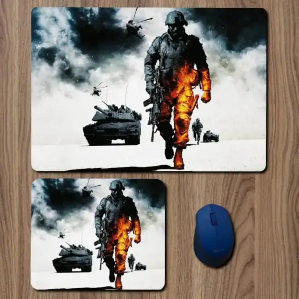 Battlefield Bad Company Mouse Pad, Battlefield Bad Company Game Large Mousepad for Gamers