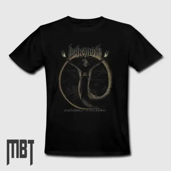 Behemoth Band T-Shirt, Behemoth Pandemonic Incantations Cover Tee-Shirt