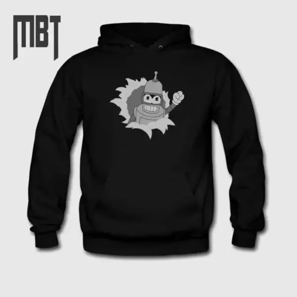 Bender Bending Rodriguez Hoodie, Futurama Bender Hooded Sweatshirt