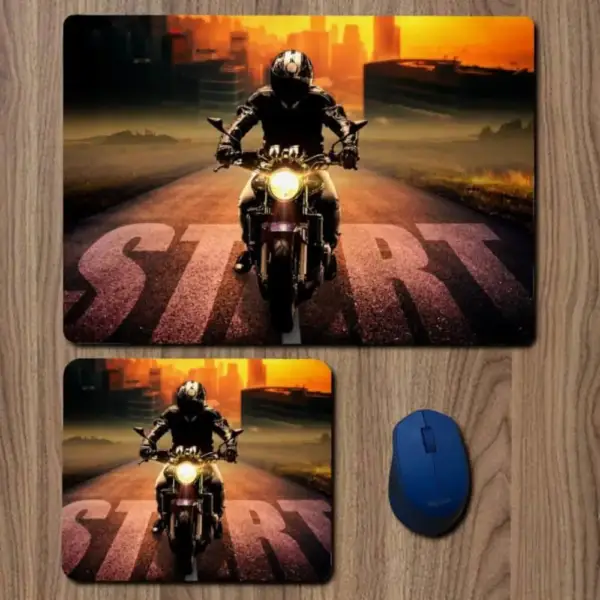Biker Mouse Pad, Biker Large Mousepad for Gamers