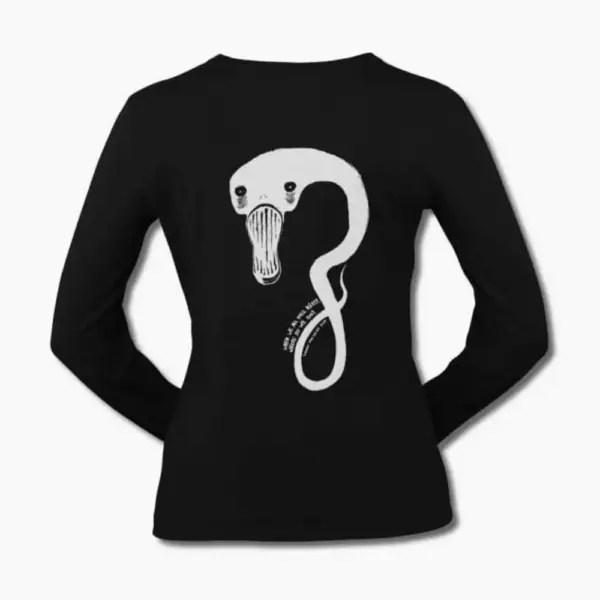 Billie Eilish Long Sleeve T-Shirt, Billie Eilish Monster Glow In The Dark Black Longsleeve Tee Shirt - Image 2