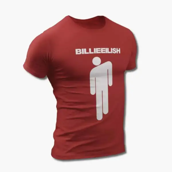 Billie Eilish T-Shirt, Billie Eilish Logo Symbol Black Tee Shirt - Image 10