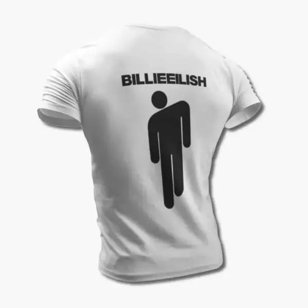 Billie Eilish T-Shirt, Billie Eilish Logo Symbol Black Tee Shirt - Image 13