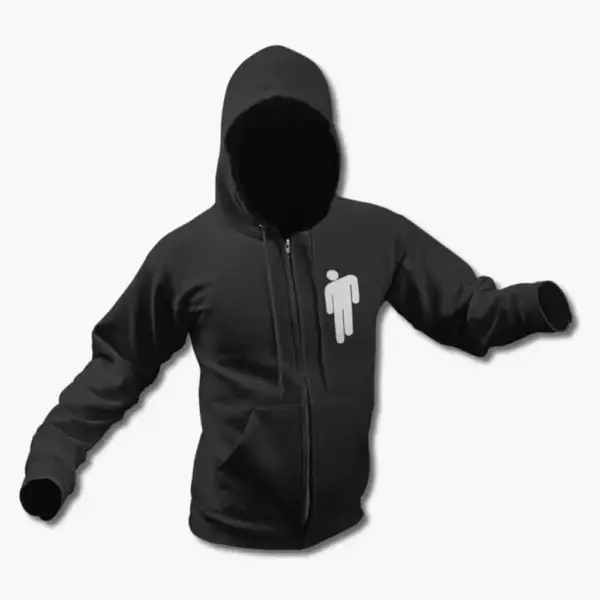 Billie Eilish Zip Up Hoodie, Billie Eilish When We All Fall Asleep Black Zipper Hooded Sweatshirt - Image 2