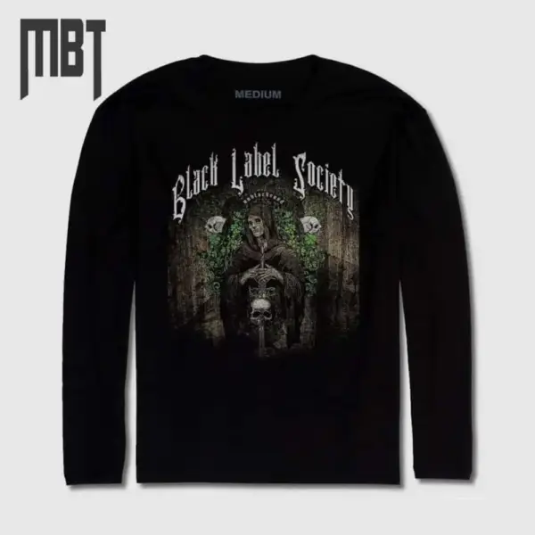 Black Label Society Band Long Sleeve T-Shirt, Black Label Society Unblackened Cover Long Sleeve Tee-Shirt