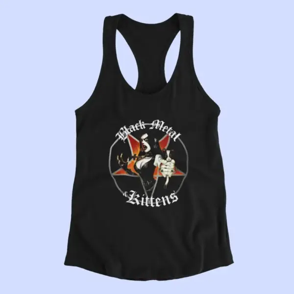 Black Metal and Kittens Tank Top, Black Metal and Kittens Black Tank Top Shirt