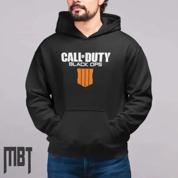 Black Ops IIII Hoodie, Call of Duty Black Ops 4 Logo Hooded Sweatshirt