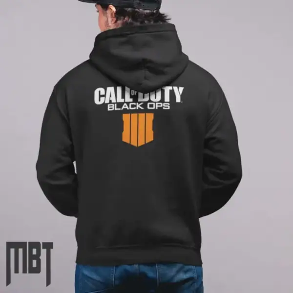 Black Ops IIII Hoodie, Call of Duty Black Ops 4 Logo Hooded Sweatshirt - Image 2