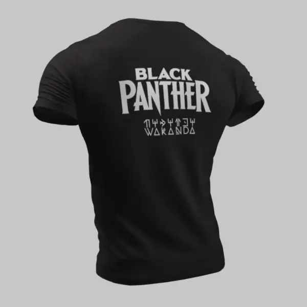 Black Panther T-Shirt, Black Panther Wakanda Black T-Shirt - Image 2