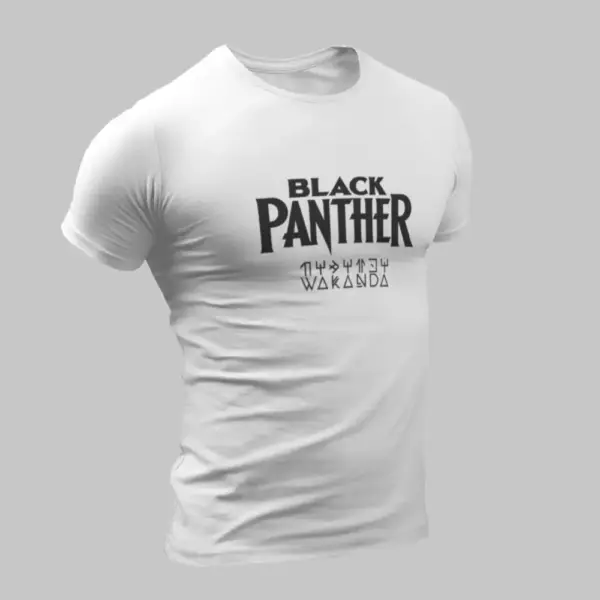 Black Panther T-Shirt, Black Panther Wakanda White T-Shirt
