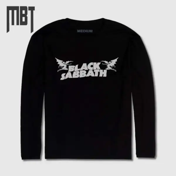 Black Sabbath Band Long Sleeve T-Shirt, Black Sabbath Logo Long Sleeve Tee-Shirt #2
