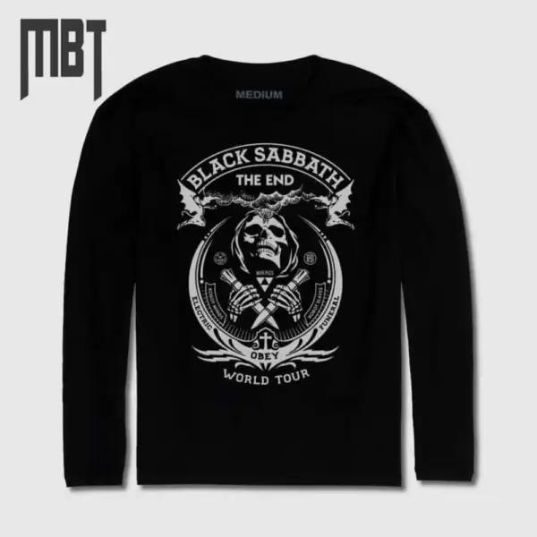 Black Sabbath Band Long Sleeve T-Shirt, Black Sabbath World Tour Long Sleeve Tee-Shirt