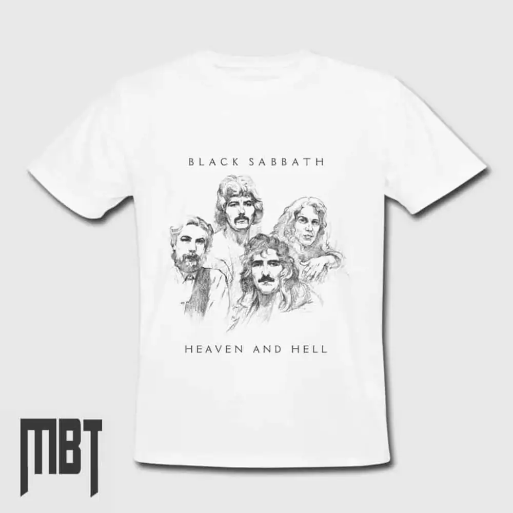 Black Sabbath Band T-Shirt, Black Sabbath Heaven And Hell Cover Tee-Shirt