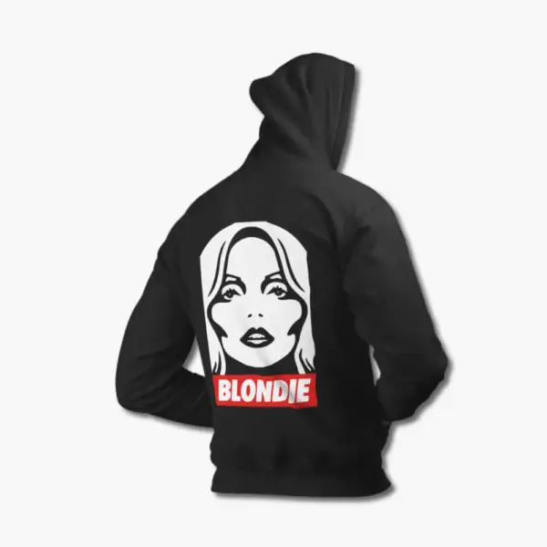 Blondie Hoodie, Blondie Debbie Harris Black Hoodie, Punk Rock Merchandise - Image 2