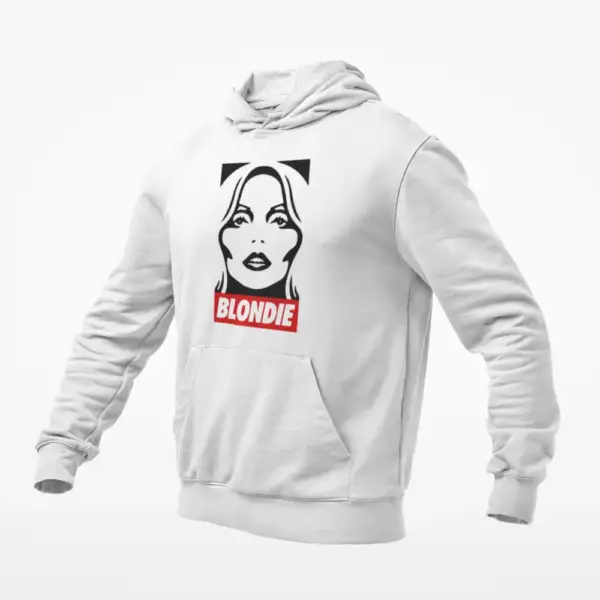 Blondie Hoodie, Blondie Debbie Harris White Hoodie, Punk Rock Merchandise
