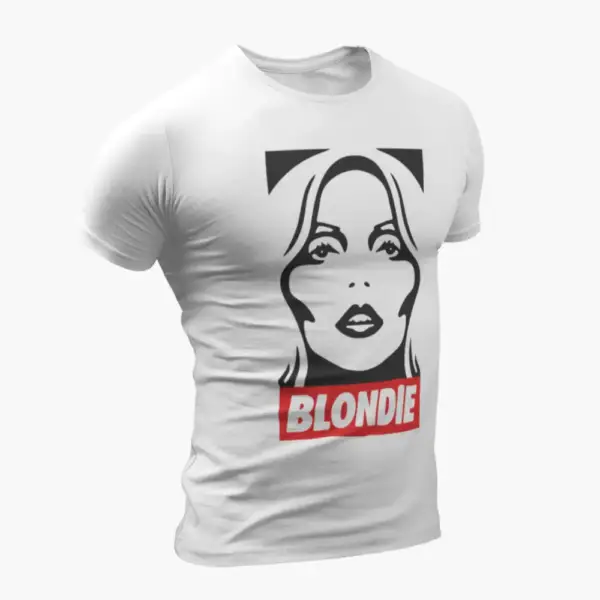 Blondie T-Shirt, Blondie Debbie Harris White T-Shirt, Punk Rock Merchandise