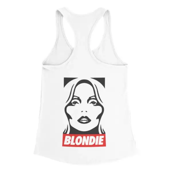 Blondie Tank Top, Blondie Debbie Harris White Tank Top, Punk Rock Merchandise - Image 2