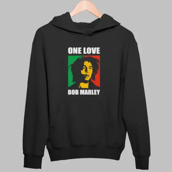 Bob Marley Hoodie, Bob Marley One Love Black Sweatshirt