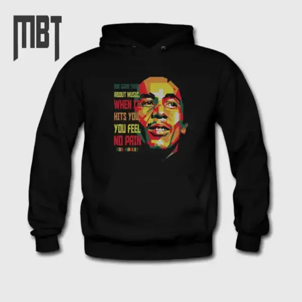 Bob Marley Hoodie, Bob Marley Reggae Hooded Sweatshirt