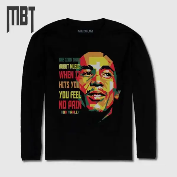 Bob Marley Long Sleeve T-Shirt, Bob Marley Reggae Long Sleeve Tee-Shirt
