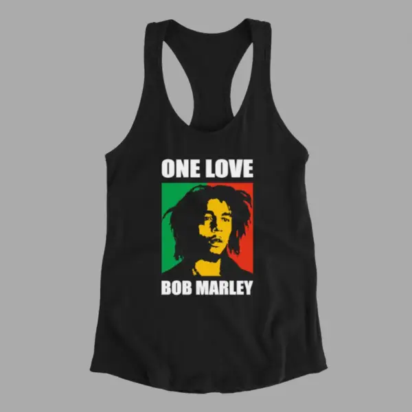 Bob Marley Tank Top, Bob Marley One Love Black Athlete