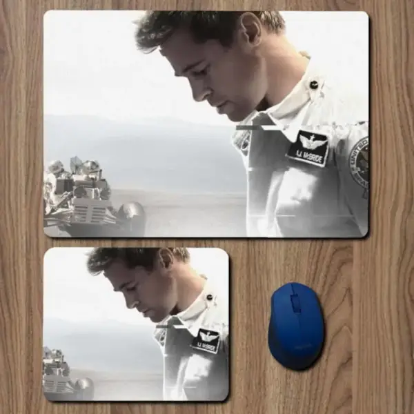 Brad Pitt Ad Astra Mouse Pad, Brad Pitt Ad Astra Movie Large Mousepad for Gamers