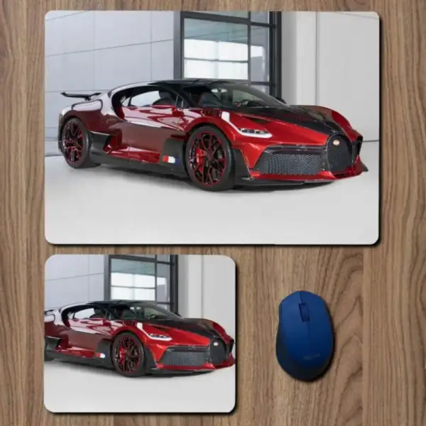 Bugatti Mouse Pad, Bugatti Divo Lady Bug Large Mousepad for Gamers