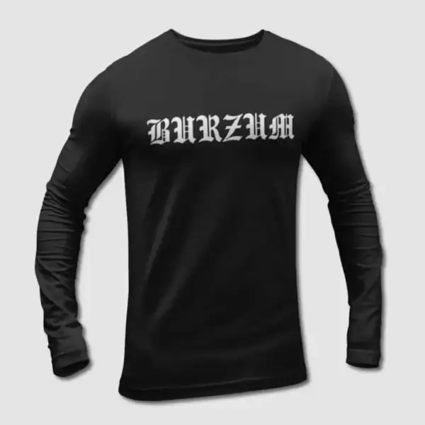 Burzum Long Sleeve T-Shirt, Burzum Logo Long Sleeve Tee-Shirt