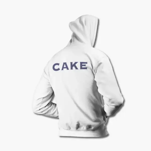 Cake Hoodie, Cake Band Logo White Hoodie - Image 2