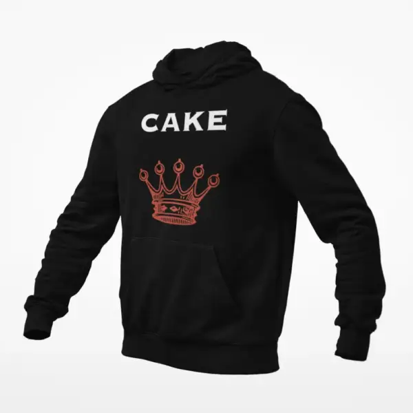 Cake Hoodie, Cake Fashion Nugget Black Hoodie