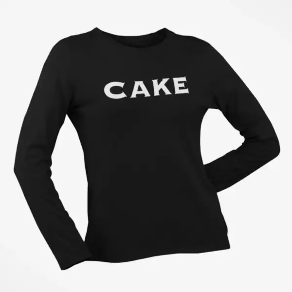 Cake Longsleeve T-Shirt, Cake Band Logo Black Long Sleeve - Image 2