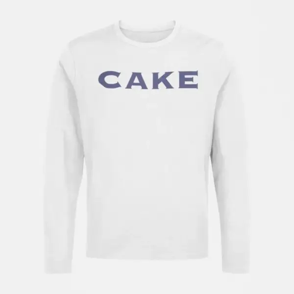 Cake Longsleeve T-Shirt, Cake Band Logo White Long Sleeve