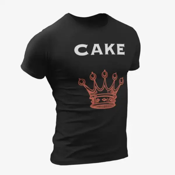 Cake T-Shirt, Cake Fashion Nugget Black T-Shirt