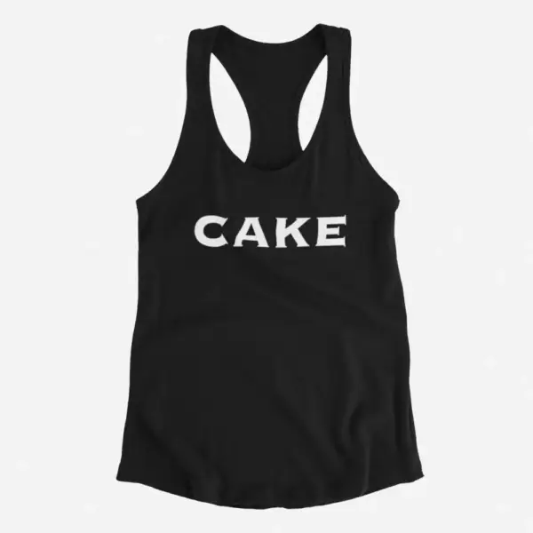 Cake Tank Top, Cake Band Logo Black Tank Top