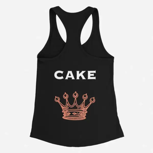 Cake Tank Top, Cake Fashion Nugget Black Tank Top - Image 2
