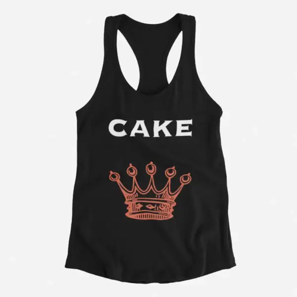 Cake Tank Top, Cake Fashion Nugget Black Tank Top