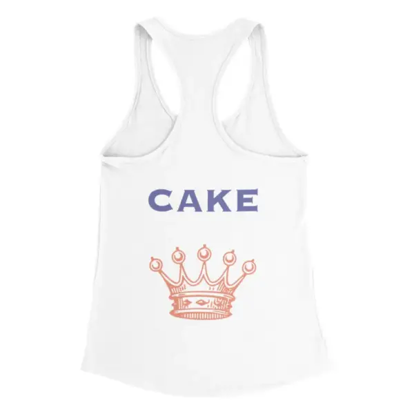 Cake Tank Top, Cake Fashion Nugget White Tank Top - Image 2