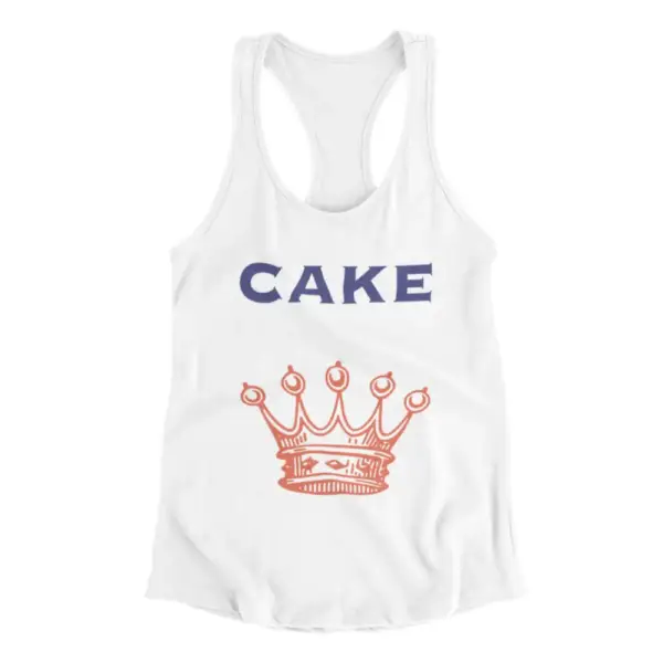 Cake Tank Top, Cake Fashion Nugget White Tank Top