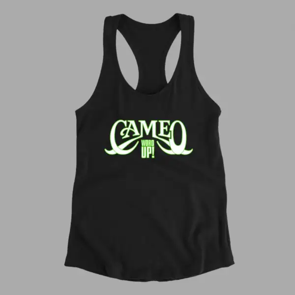 Cameo Tank Top, Cameo Word Up Black Athlete