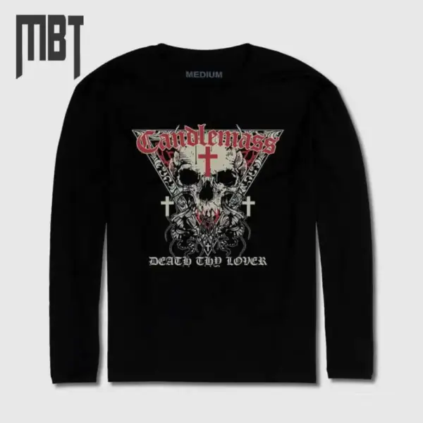 Candlemass Band Long Sleeve T-Shirt, Candlemass Death Thy Lover Cover Long Sleeve Tee-Shirt