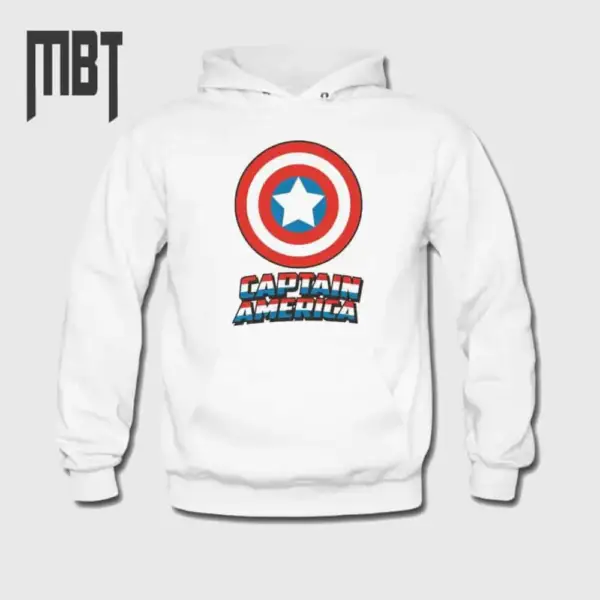 Captain America Hoodie, Captain America Logo Hooded Sweatshirt