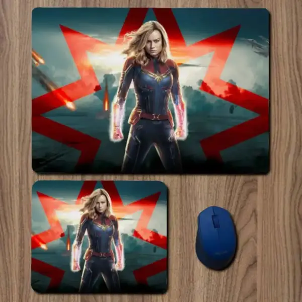 Captain Marvel Mouse Pad, Captain Marvel Movie Large Mousepad for Gamers