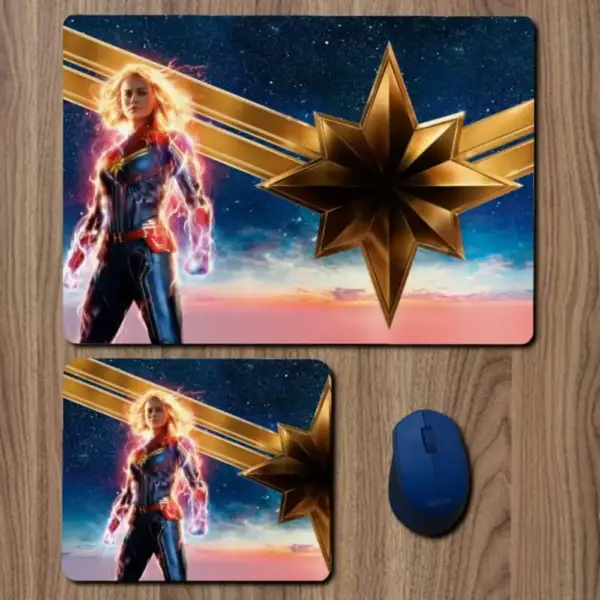 Captain Marvel Mouse Pad, Captain Marvel Movie Large Mousepad for Gamers