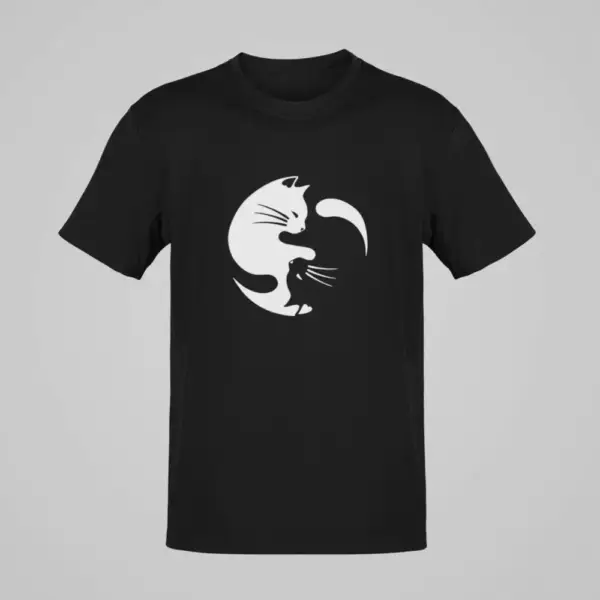 Cat Lover T-Shirt, Cat Lovers Black T-Shirt - Image 2