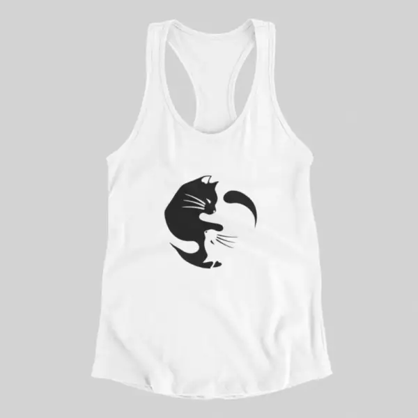 Cat Lover Tank Top, Cat Lovers White Tank Top