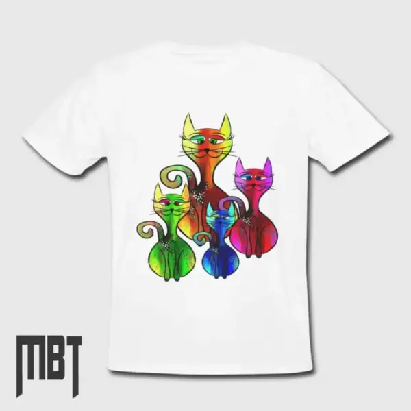 Cats T-Shirt, Sweat Cat Family Tee-Shirt