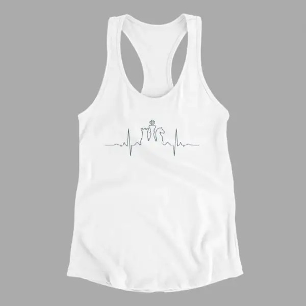 Chess Tank Top, Chess Think White Athlete