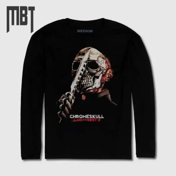 ChromeSkull Long Sleeve T-Shirt, ChromeSkull Laid To Rest 2 Movie Long Sleeve Tee-Shirt